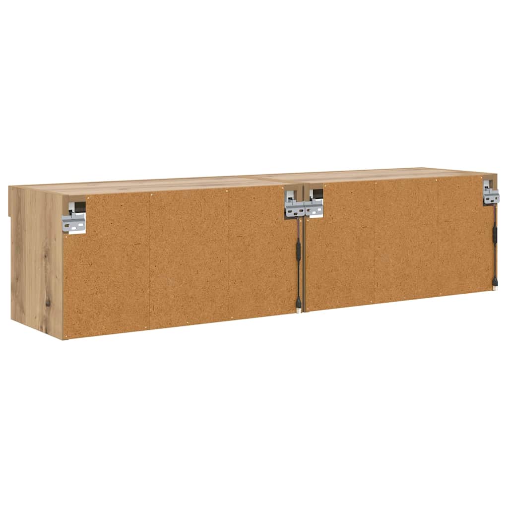 vidaXL Έπιπλα τηλεόρασης Επιτοίχιο 2 pcs Artisan Oak 60 x 30 x 30 cm