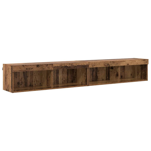 vidaXL Βάσεις τηλεόρασης Panama 2 pcs Παλιό ξύλο 100 x 30 x 30 cm