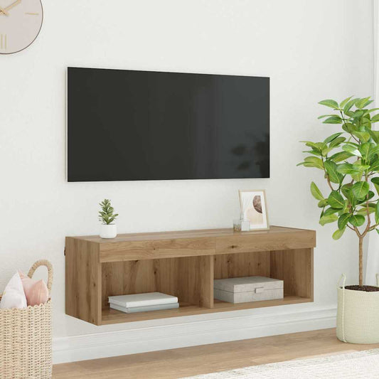 vidaXL Ντουλάπι Τηλεόρασης Τοίχου Panama Artisan Oak 100 x 30 x 30 cm