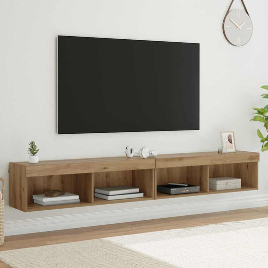vidaXL Βάσεις τηλεόρασης Panama 2 pcs Artisan Oak 100 x 30 x 30 cm