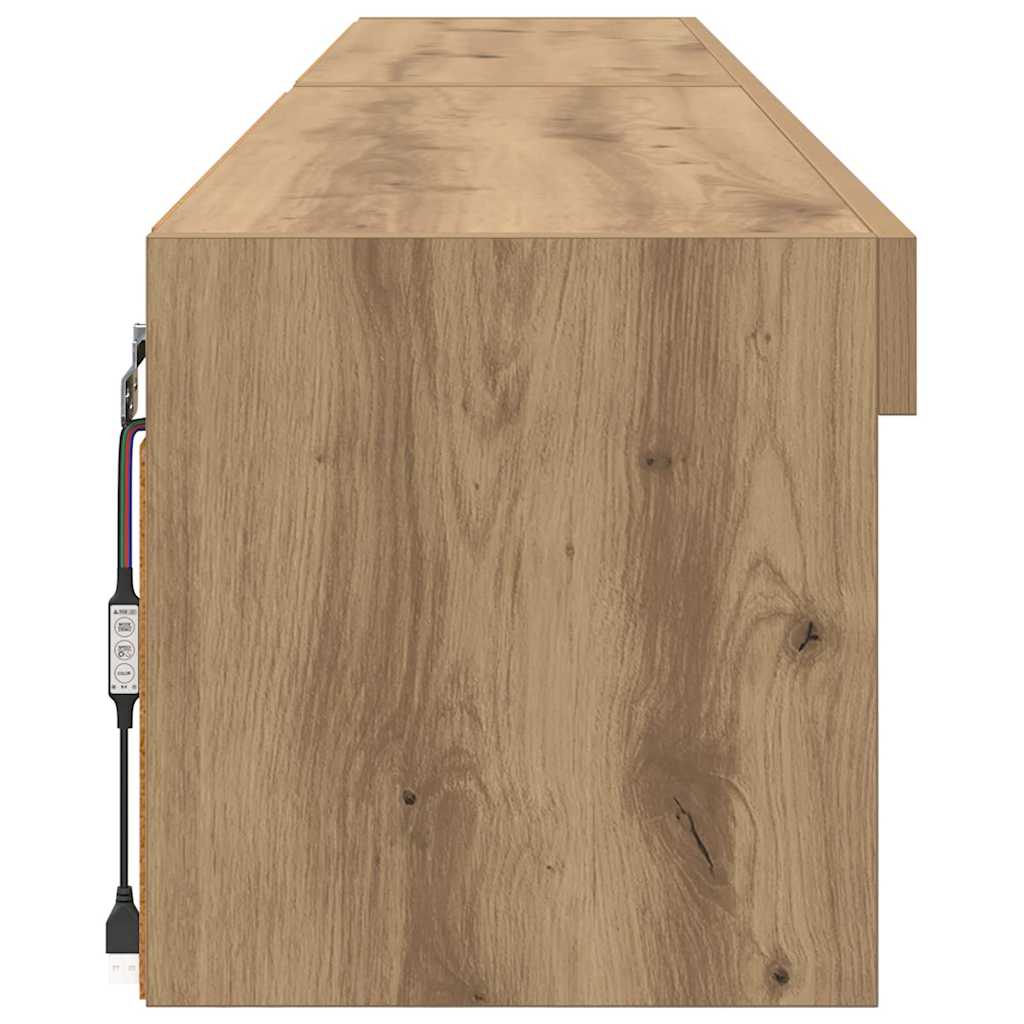 vidaXL Βάσεις τηλεόρασης Panama 2 pcs Artisan Oak 100 x 30 x 30 cm