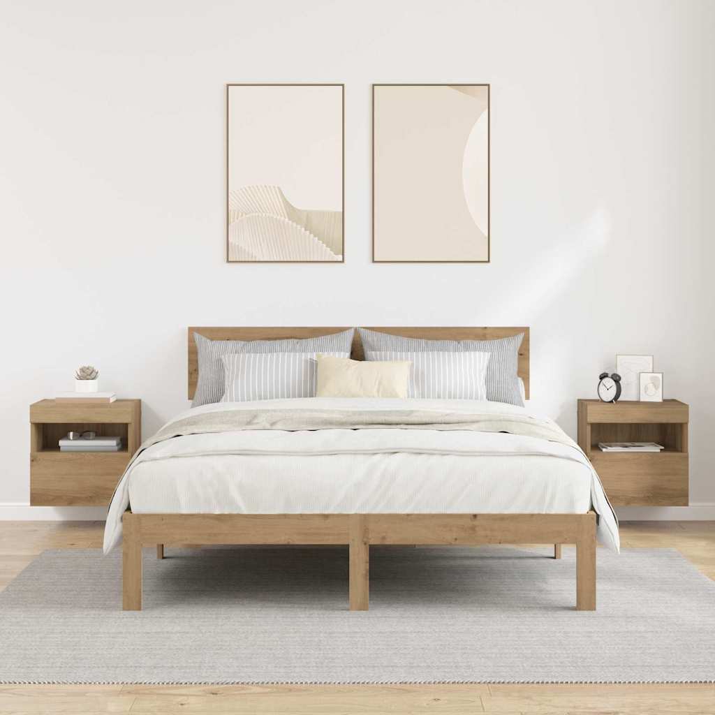 vidaXL Βάσεις τηλεόρασης Επιτοίχιο 2 pcs Artisan Oak 40 x 30 x 40 εκ