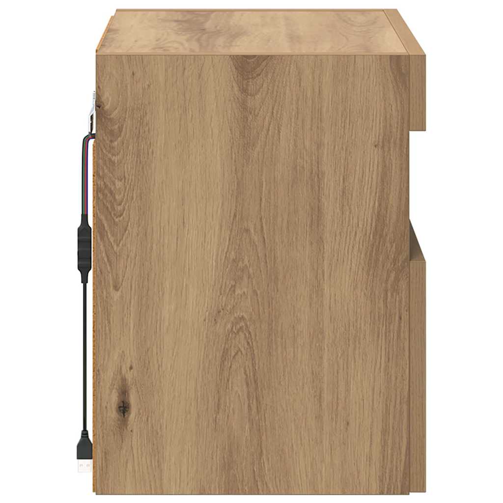 vidaXL Βάσεις τηλεόρασης Επιτοίχιο 2 pcs Artisan Oak 40 x 30 x 40 εκ