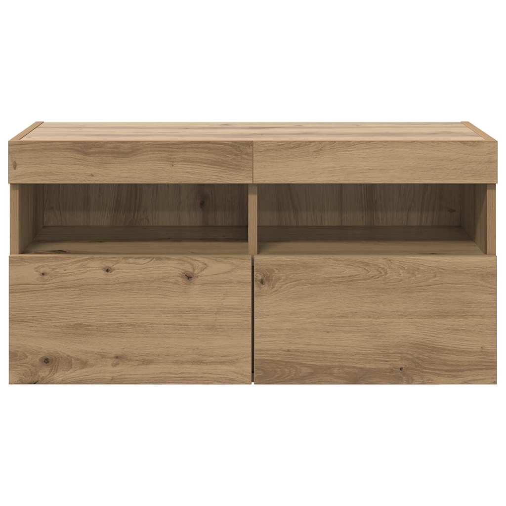 vidaXL Ντουλάπι Τηλεόρασης Τοίχου Artisan Oak 80 x 30 x 40 εκ