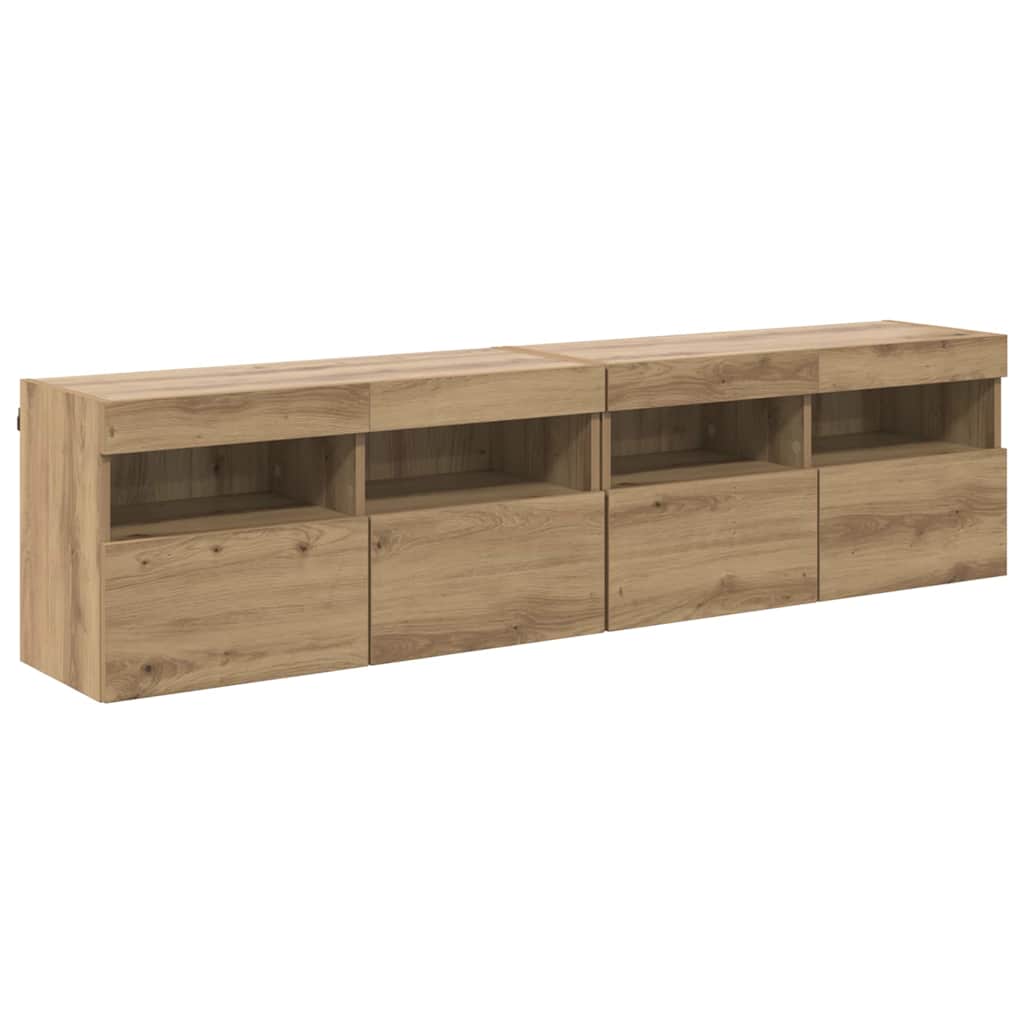 vidaXL Βάσεις τηλεόρασης Επιτοίχιο 2 pcs Artisan Oak 80 x 30 x 40 εκ