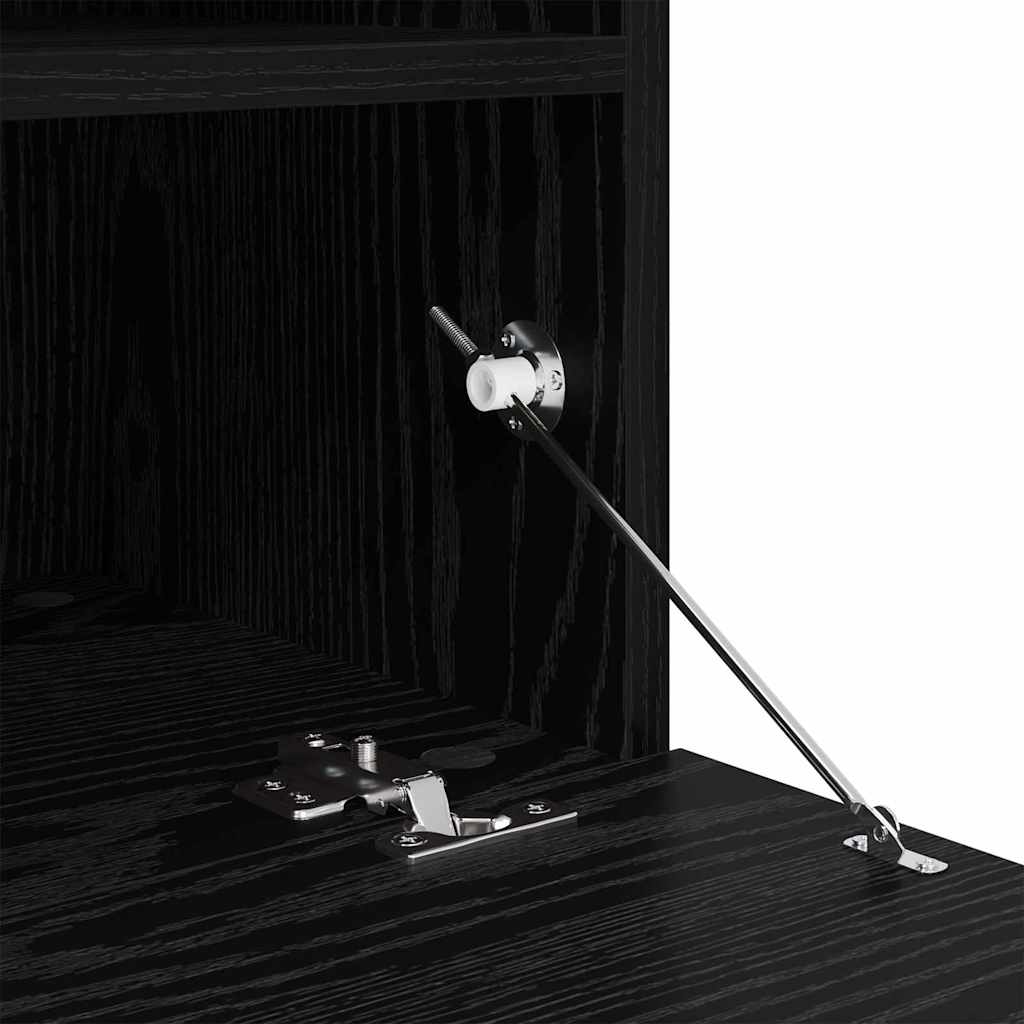 vidaXL Ντουλάπι Τηλεόρασης Τοίχου Μαύρη Οξυά 100 x 30 x 40 εκ