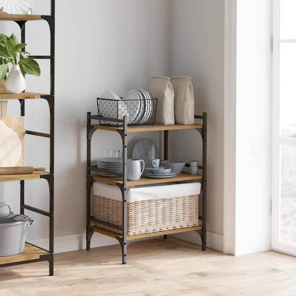 vidaXL Καρότσι Κουζίνας Artisan Oak 50 x 35 x 75.5 εκ