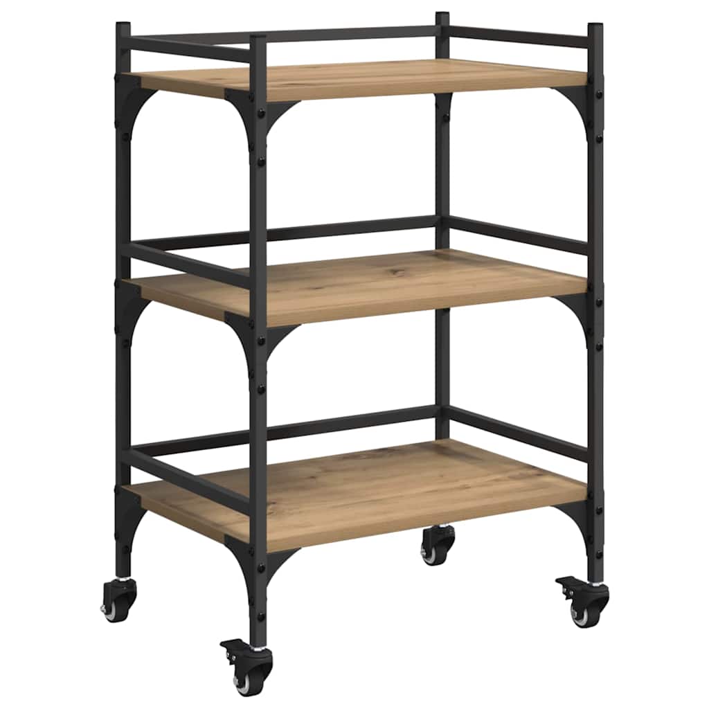 vidaXL Καρότσι Κουζίνας Artisan Oak 50 x 35 x 75.5 εκ