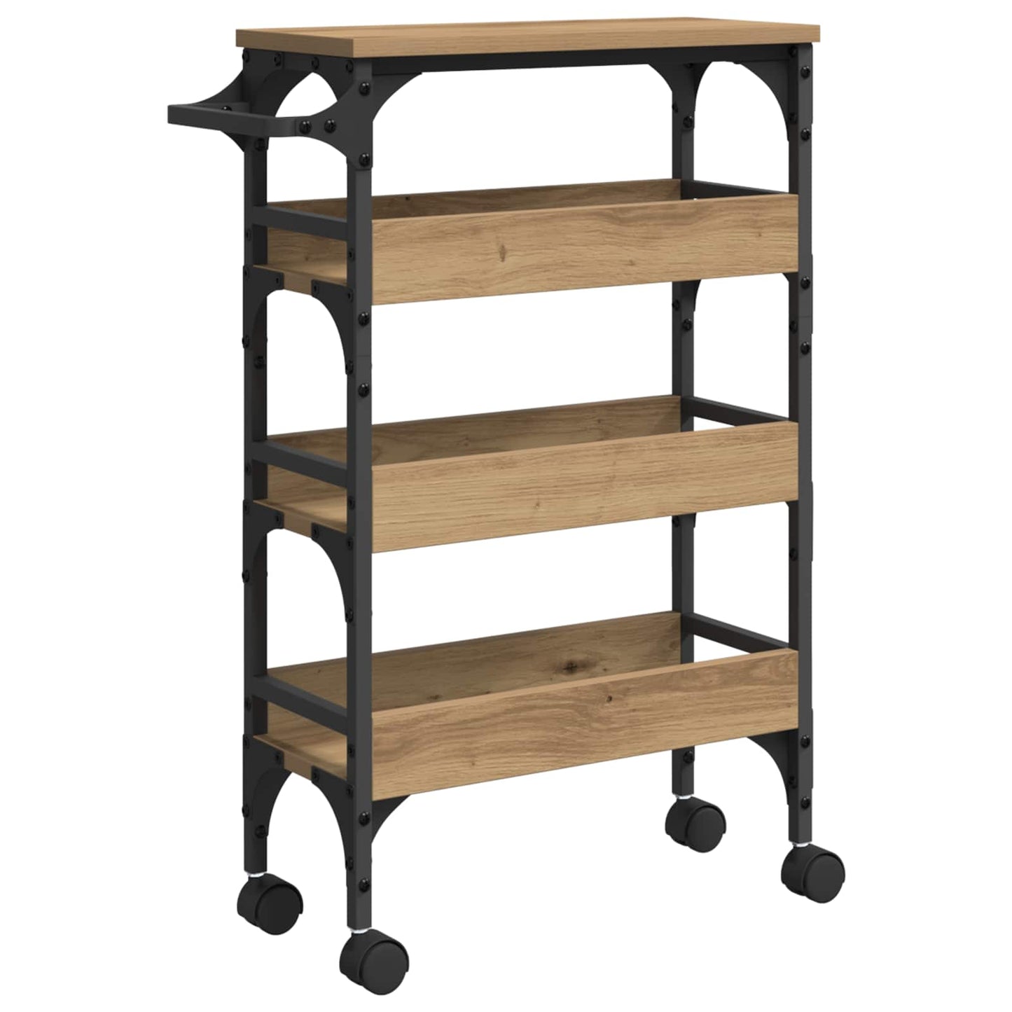 vidaXL Καρότσι Κουζίνας Artisan Oak 53 x 20 x 76 εκ.