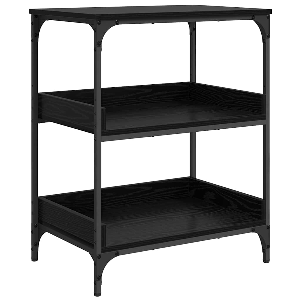 vidaXL Καρότσι Κουζίνας Μαύρη Οξυά 60 x 41 x 80.5 εκ.