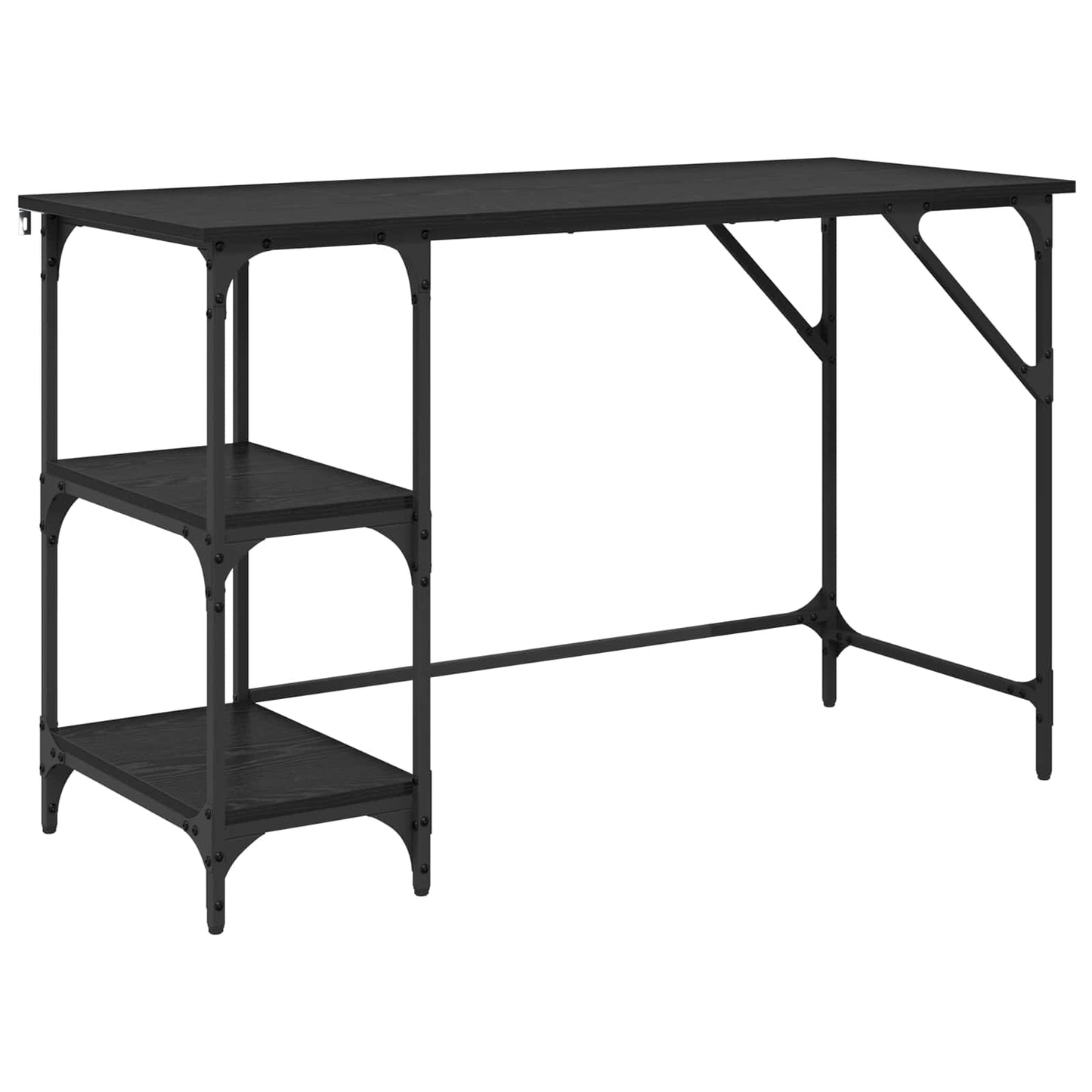 vidaXL Γραφείο Μαύρη Οξυά 120 x 50 x 75 cm Επεξεργασμένο Ξύλο