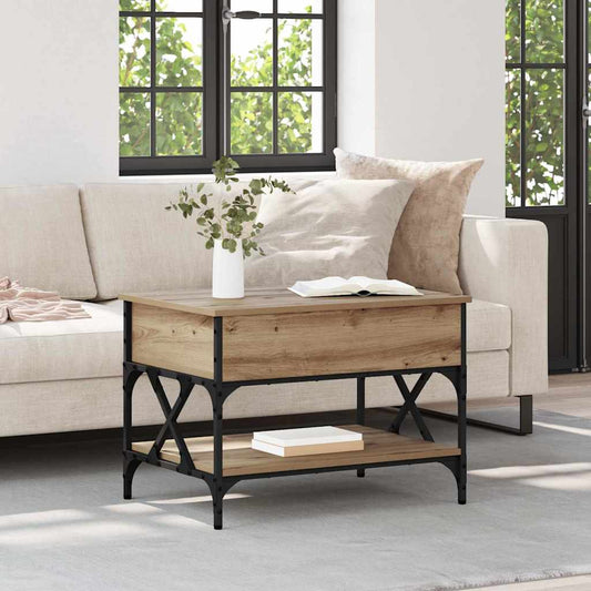 vidaXL Τραπεζάκι σαλονιού Artisan Oak 70x50x50εκ Επεξεργασμένο ξύλο