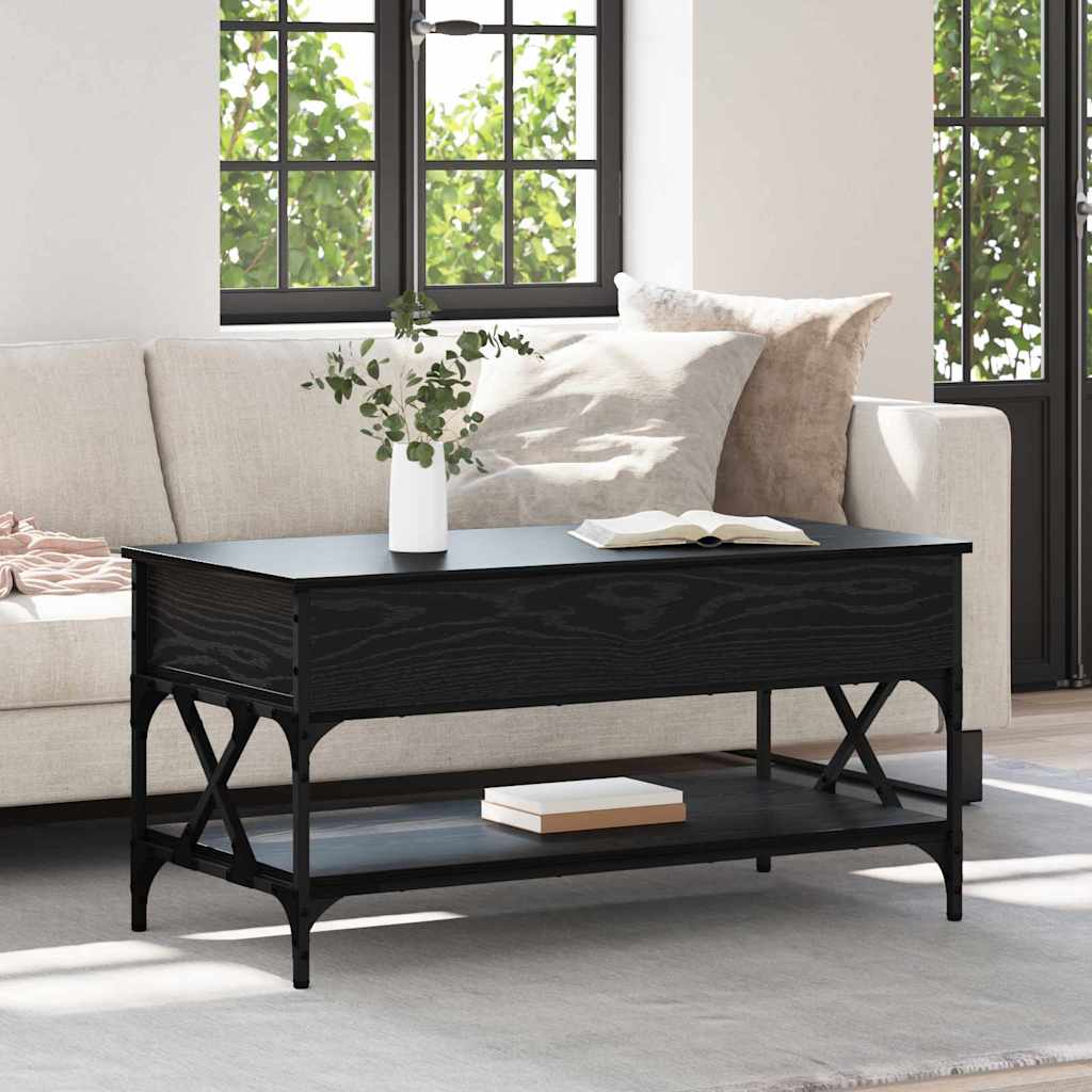 vidaXL Τραπεζάκι σαλονιού Μαύρη Οξυά 100 x 50 x 50 cm