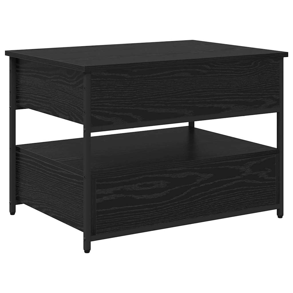 vidaXL Τραπεζάκι σαλονιού με συρτάρι Μαύρη Οξυά 70 x 50 x 54.5 εκ