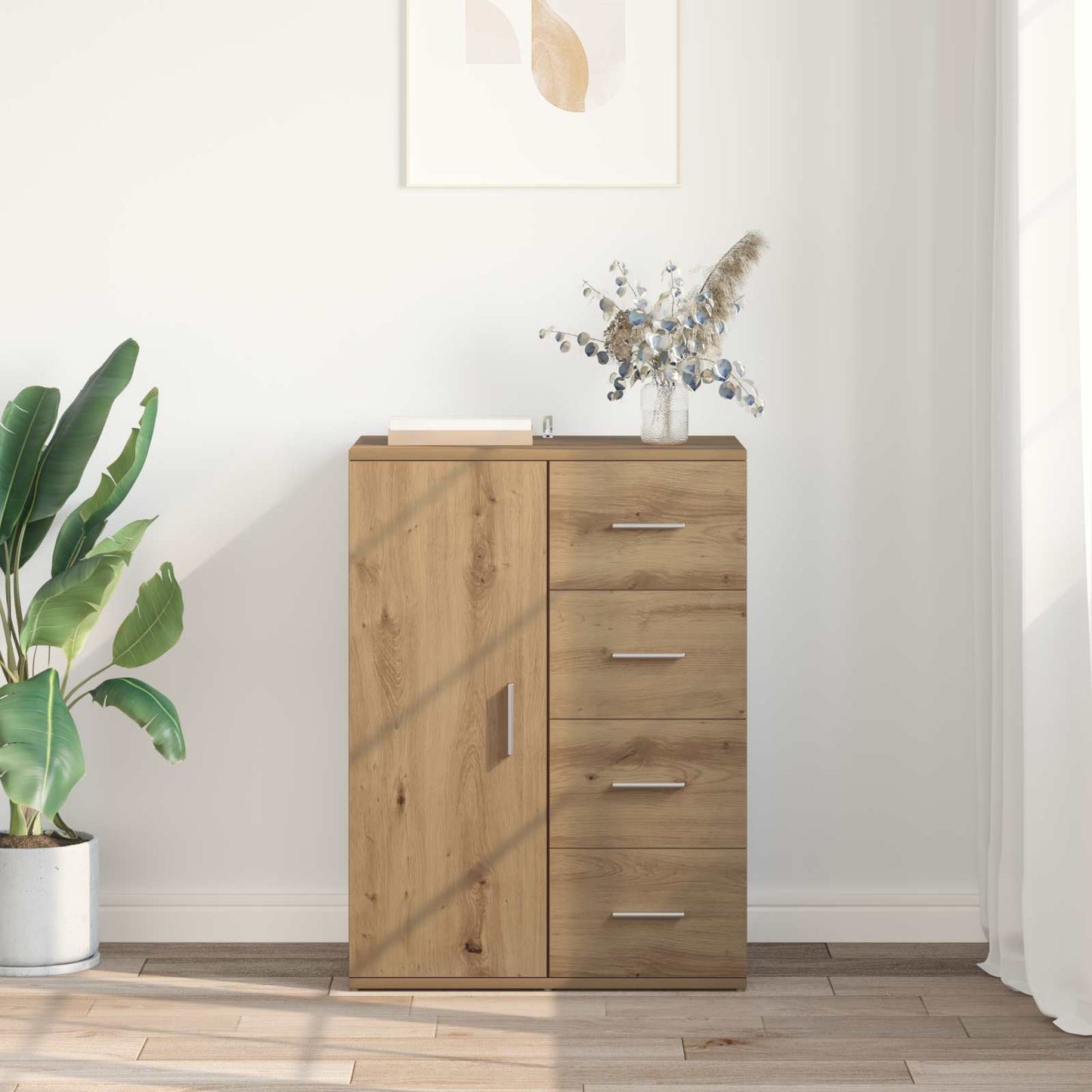 vidaXL Πλαϊνό γραφείο Artisan Oak 59 x 39 x 80 εκ. Επεξεργασμένο ξύλο