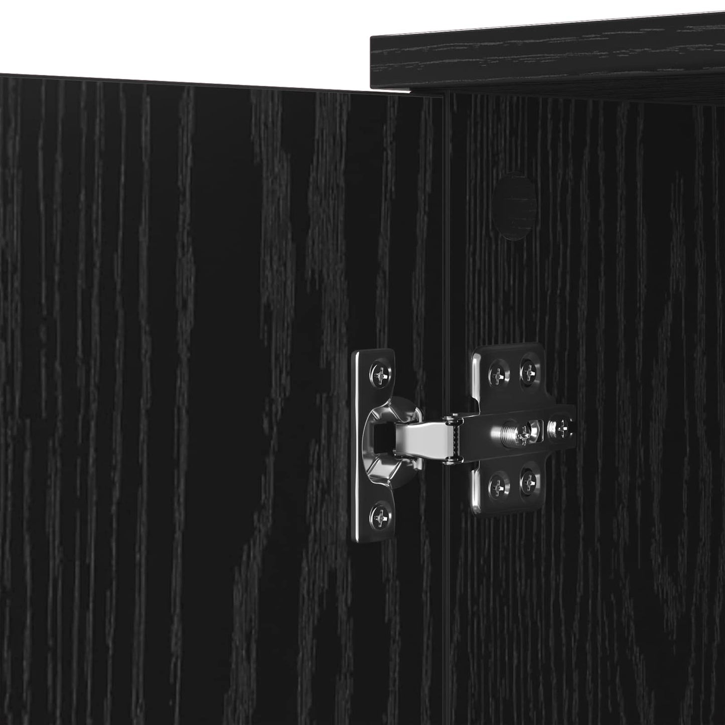 vidaXL Πλαϊνό γραφείο Μαύρη Οξυά 59 x 39 x 80 εκ. Επεξεργασμένο ξύλο