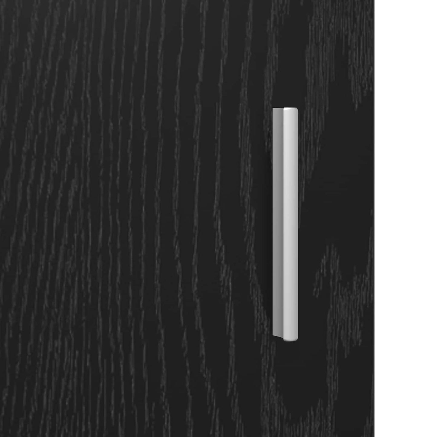 vidaXL Πλαϊνό γραφείο Μαύρη Οξυά 59 x 39 x 80 εκ. Επεξεργασμένο ξύλο