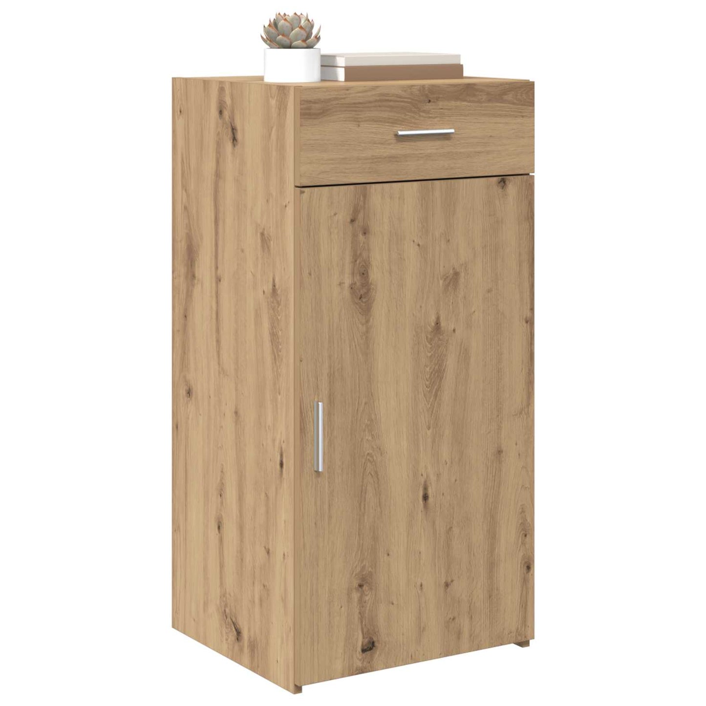 vidaXL Πλαϊνό γραφείο με συρτάρι artisan δρυς 45 x 42,5 x 93 εκ.
