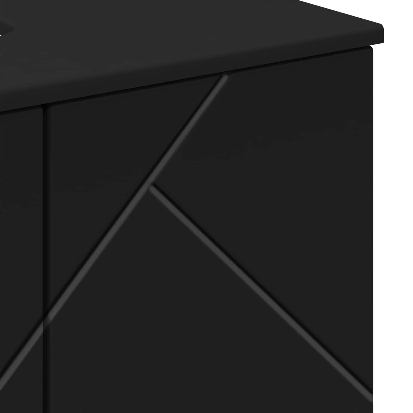 vidaXL Ντουλάπι Μπάνιου Μαύρο 61 x 35 x 64 εκ.