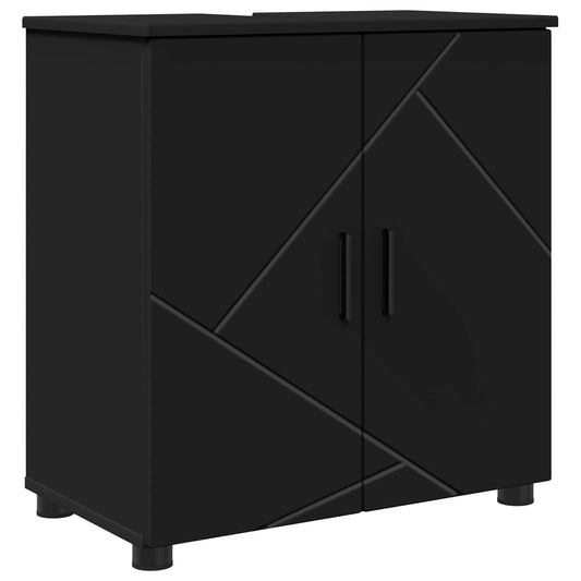 vidaXL Ντουλάπι Μπάνιου Μαύρο 61 x 35 x 64 εκ.