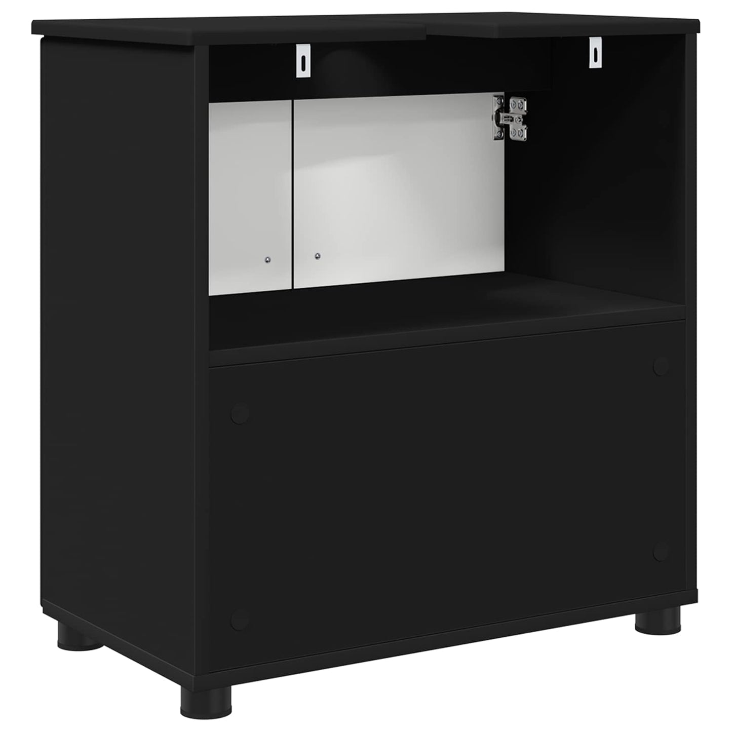 vidaXL Ντουλάπι Μπάνιου Μαύρο 61 x 35 x 64 εκ.