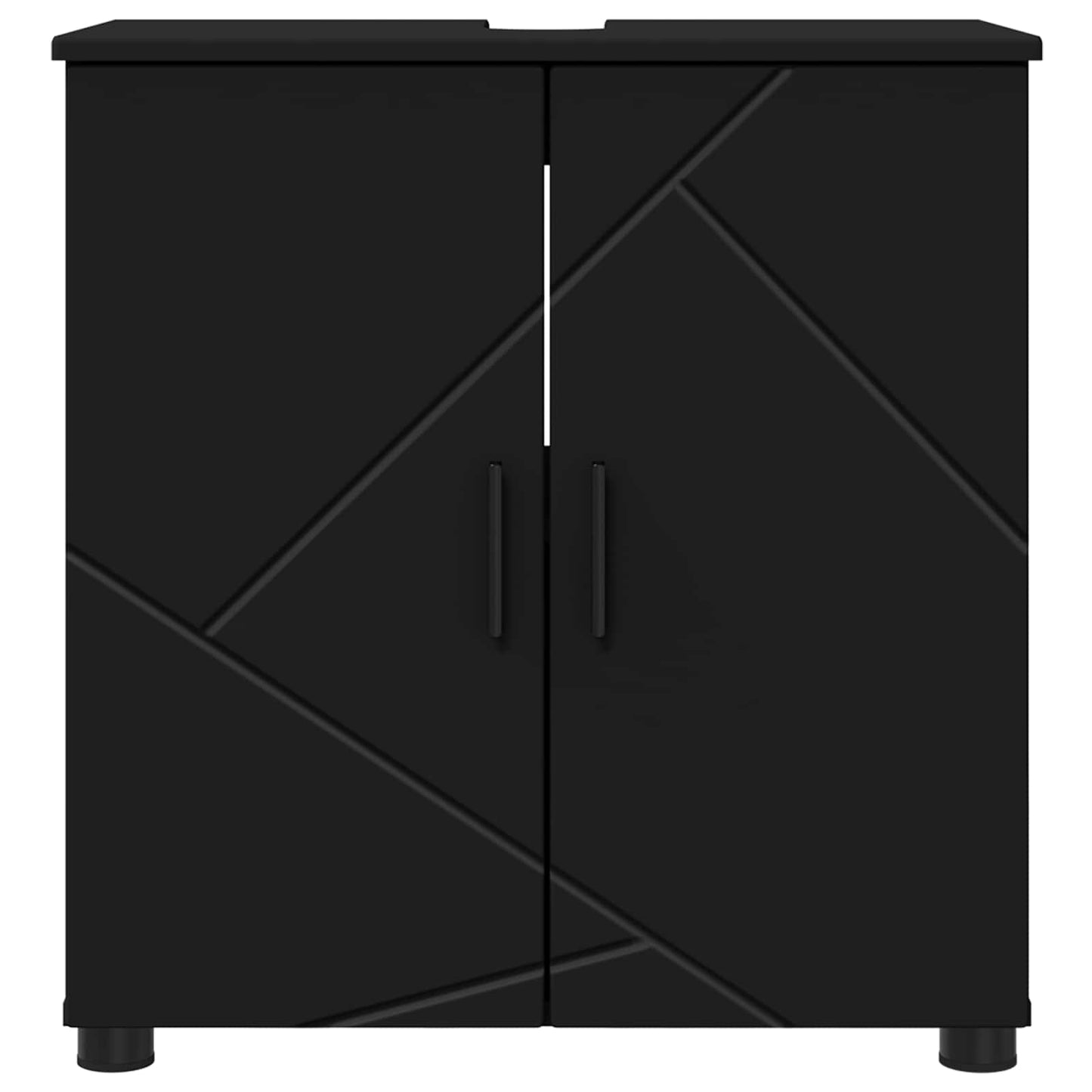 vidaXL Ντουλάπι Μπάνιου Μαύρο 61 x 35 x 64 εκ.