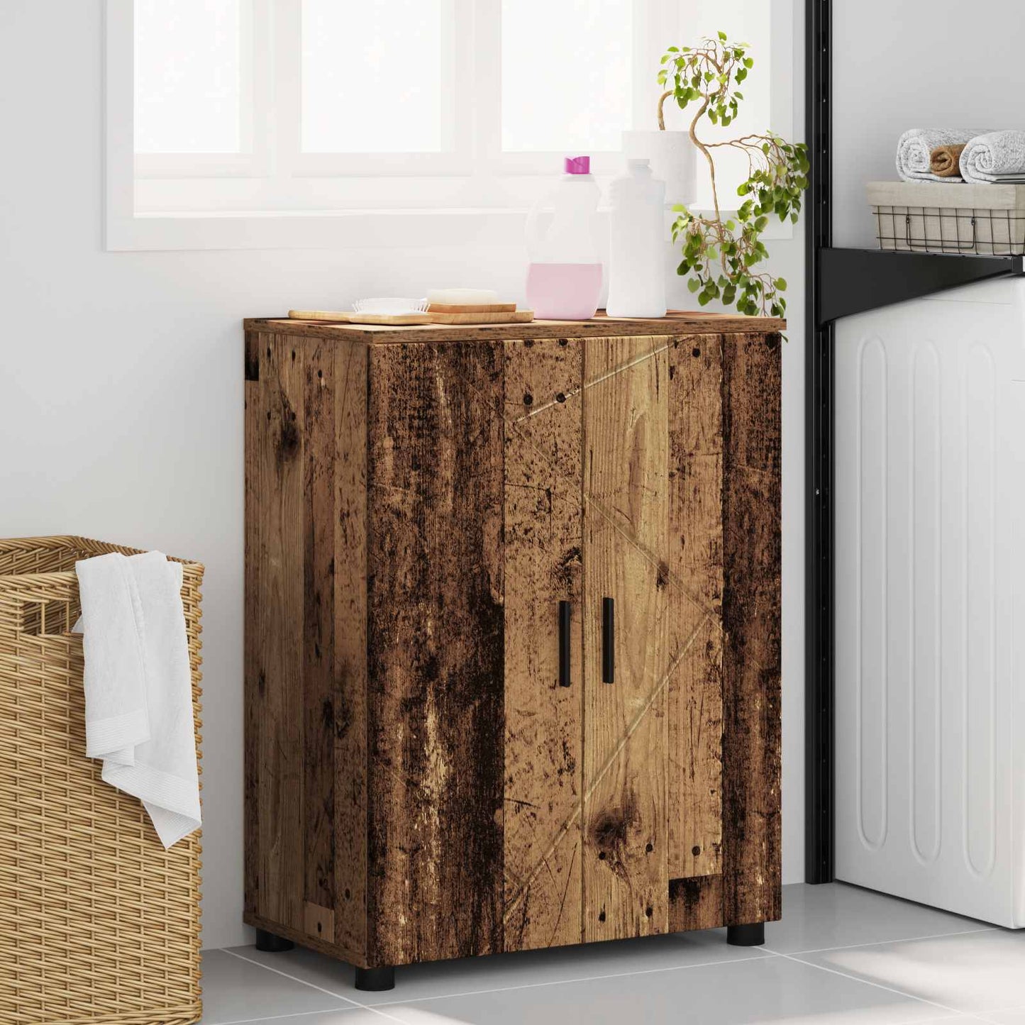 vidaXL Ντουλάπι Μπάνιου Παλιό Ξύλο 60 x 35 x 80 εκ