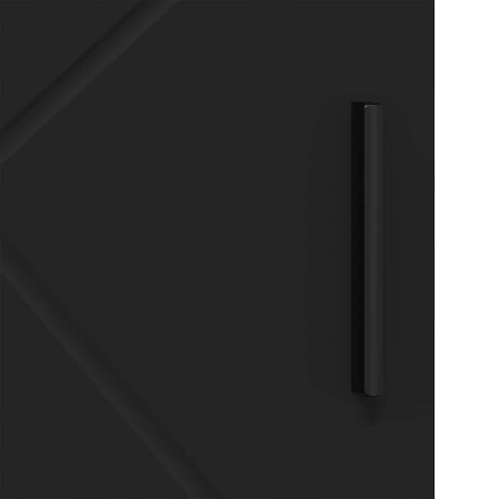 vidaXL Ντουλάπι Μπάνιου με αποθήκευση με πόρτα Μαύρο 30 x 35 x 95 εκ