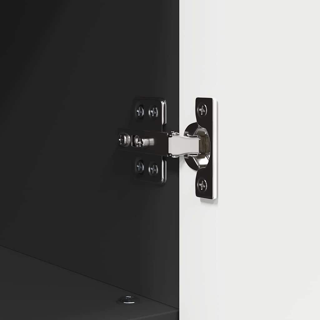 vidaXL Ντουλάπι Μπάνιου με αποθήκευση με πόρτα Μαύρο 30 x 35 x 95 εκ