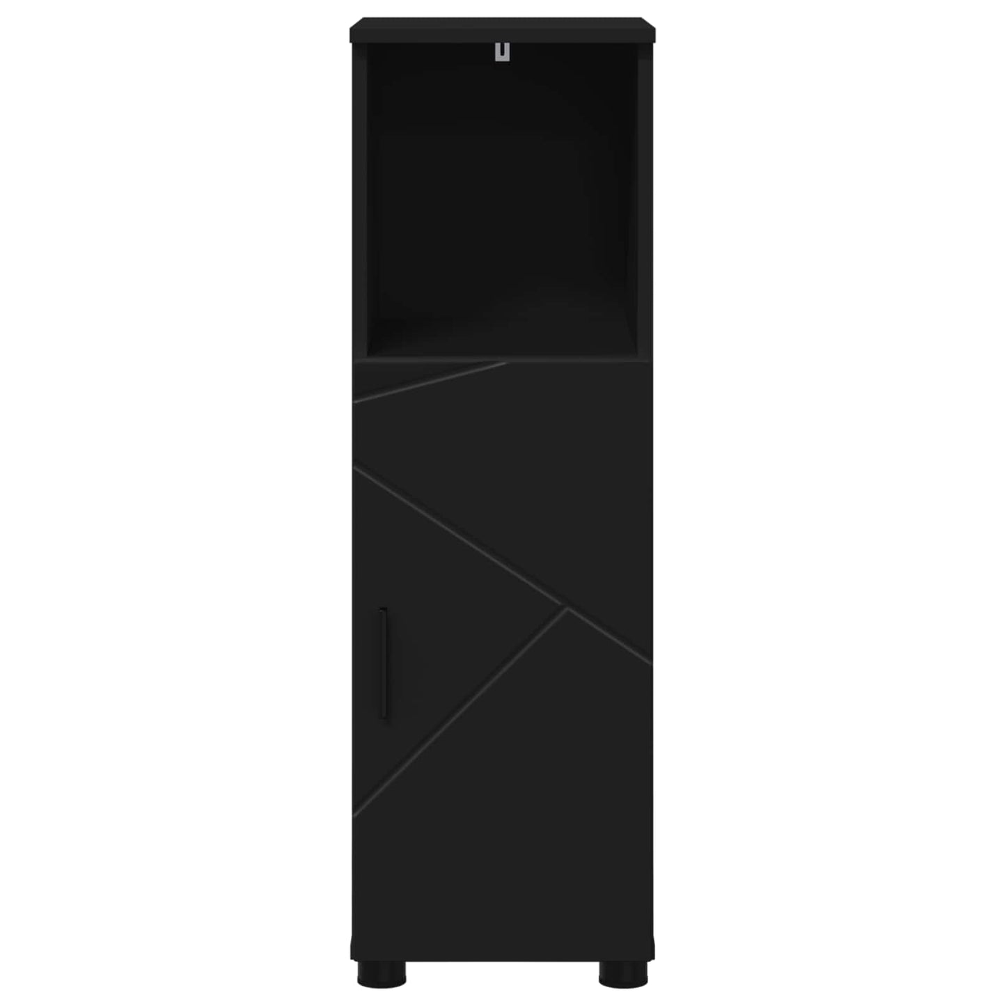 vidaXL Ντουλάπι Μπάνιου Μαύρο 30 x 35 x 95 εκ