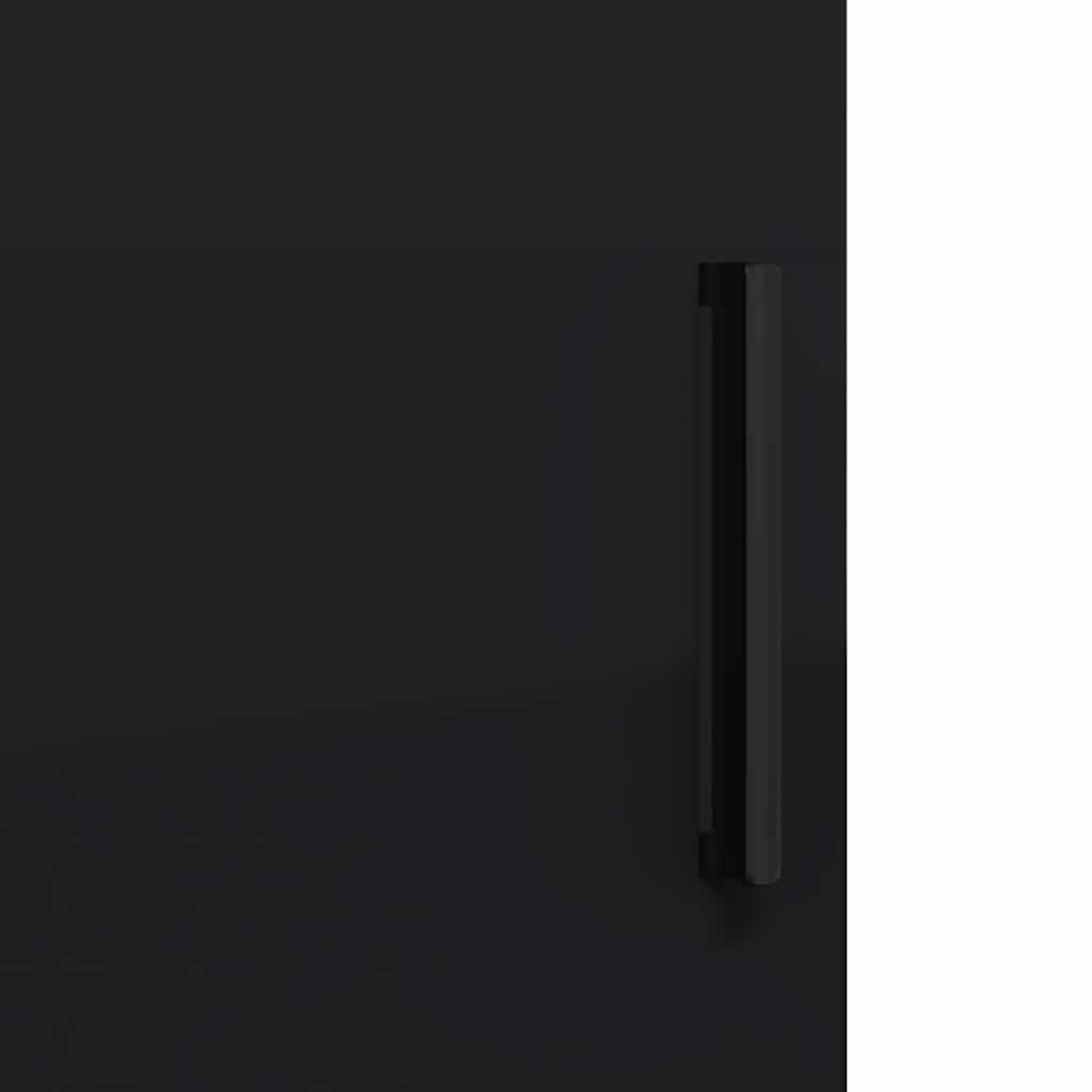 vidaXL Ντουλάπι Μπάνιου με συρτάρι με αποθήκευση Μαύρο 30 x 35 x 80 εκ