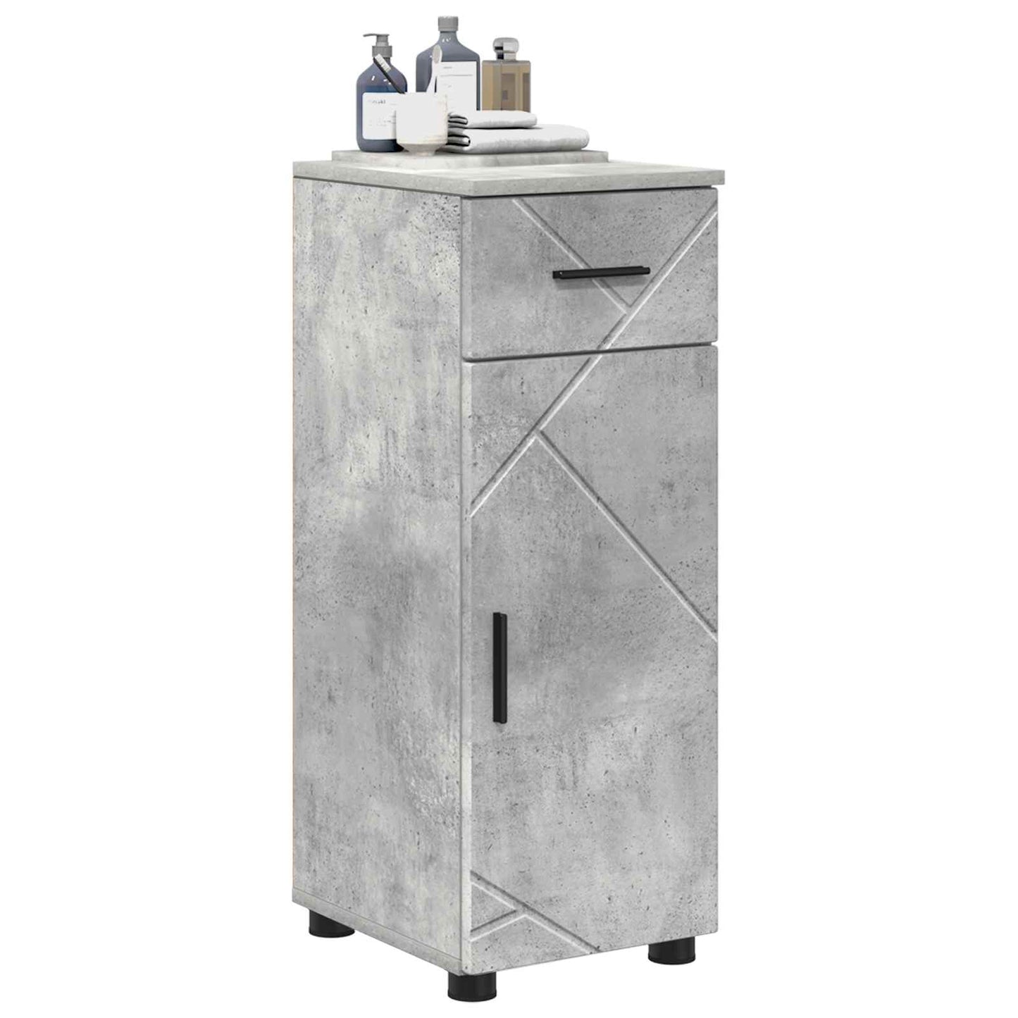 vidaXL Ντουλάπι Μπάνιου Σκυρόδεμα Γκρι 30 x 35 x 80 εκ