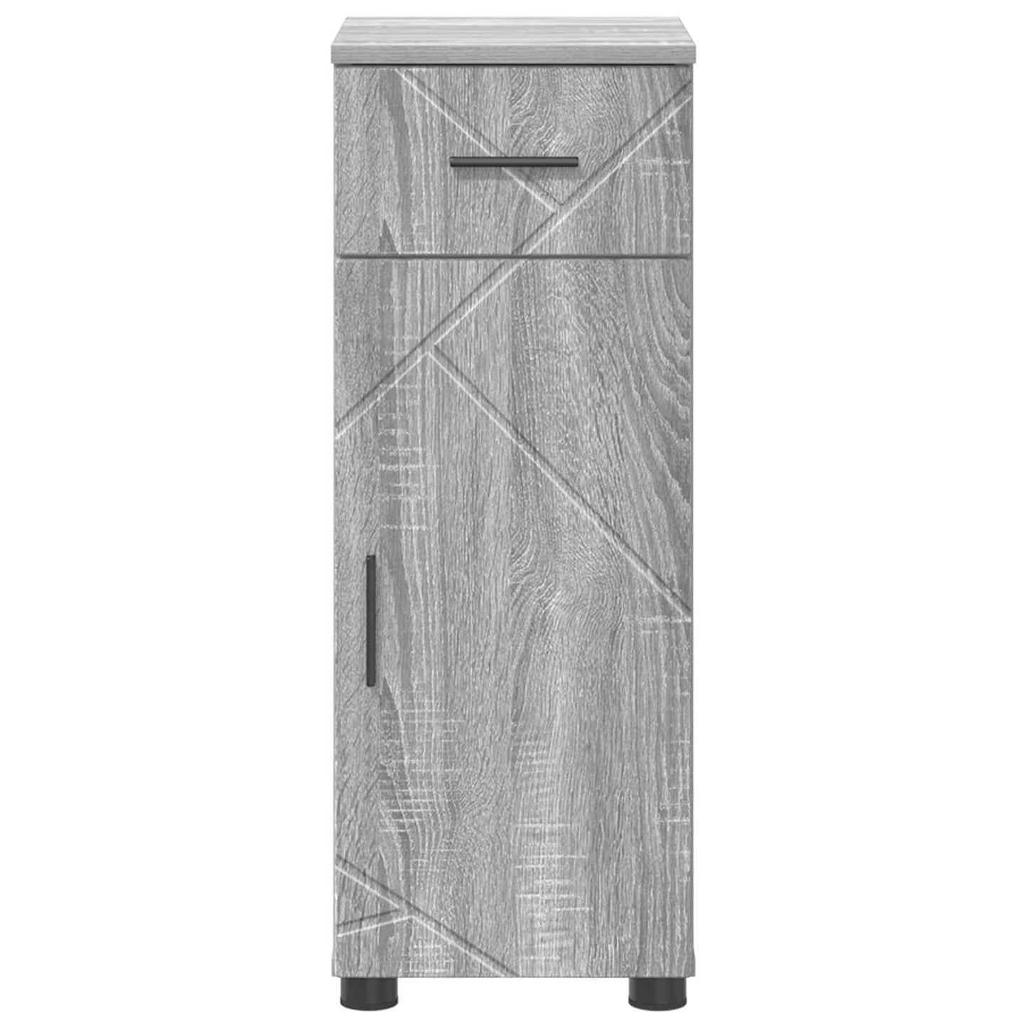 vidaXL Ντουλάπι Μπάνιου Γκρίζο Σονομα 30 x 35 x 80 εκ