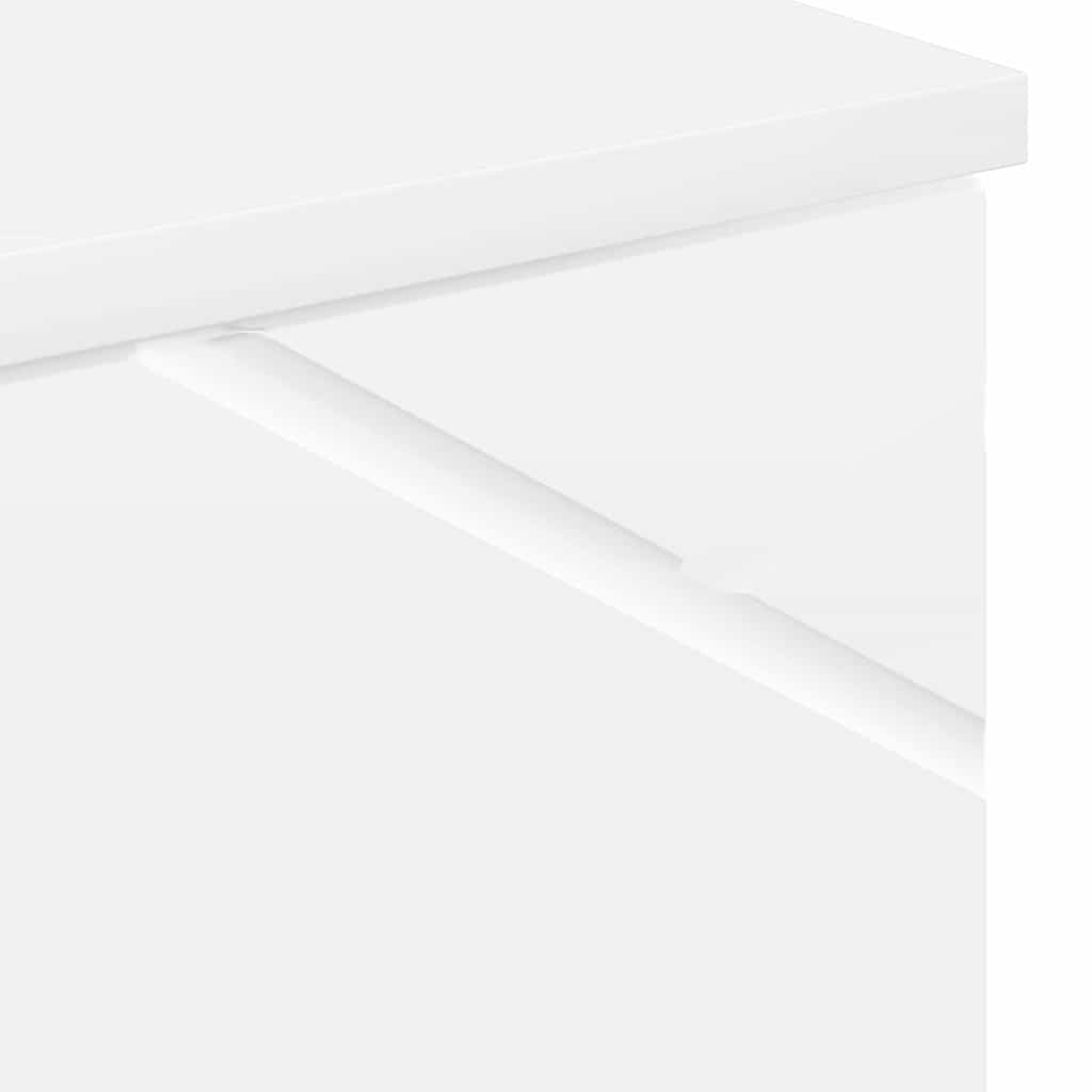 vidaXL Ψηλό ντουλάπι μπάνιου Γυαλιστερό λευκό 30 x 35 x 192 εκ.