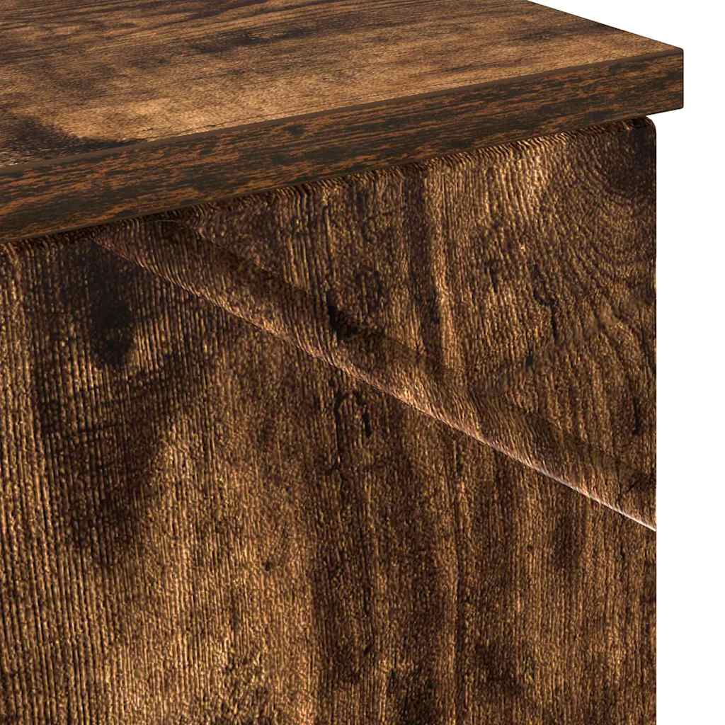 vidaXL Ψηλό ντουλάπι μπάνιου με πόρτα Καπνιστή δρυς 30 x 35 x 192 εκ.