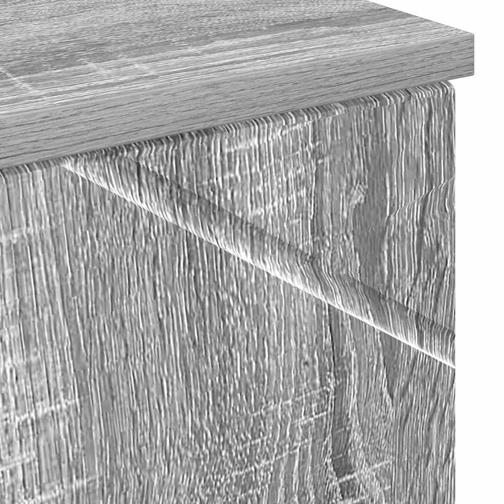 vidaXL Ντουλάπι Μπάνιου Γκρίζο Σονομα 30 x 35 x 192 εκ.