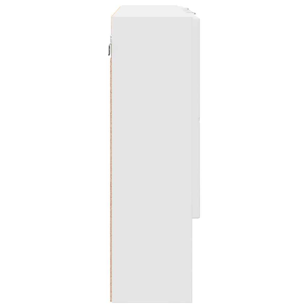 vidaXL Καθρέφτης Ντουλάπα Μπάνιου Επιτοίχιο Λευκό 80 x 17 x 55 εκ.