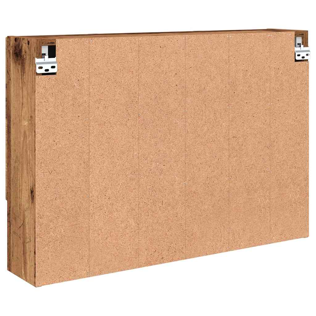 vidaXL Καθρέφτης Ντουλάπα Μπάνιου Παλαιό ξύλο 80 x 17 x 55 εκ.