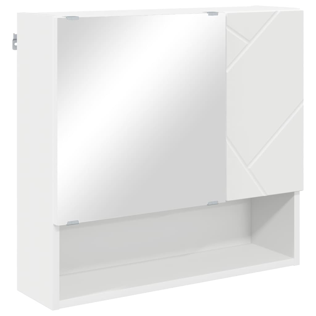 vidaXL Ντουλάπα Καθρέφτη Λευκό 59 x 17 x 55 cm Επεξεργασμένο ξύλο
