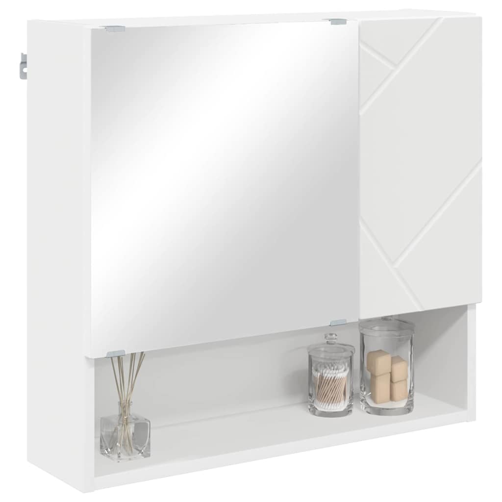 vidaXL Ντουλάπα Καθρέφτη Λευκό 59 x 17 x 55 cm Επεξεργασμένο ξύλο