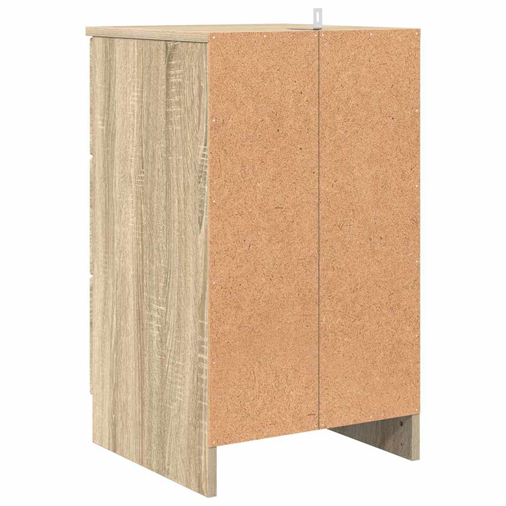 vidaXL Κομοδίνο Sonoma Δρυς 38 x 38 x 66 εκ Επεξεργασμένο ξύλο