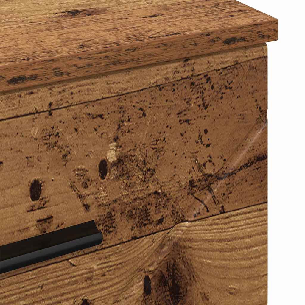 vidaXL Κομοδίνο Παλαιό ξύλο 38 x 38 x 66 εκ Επεξεργασμένο ξύλο