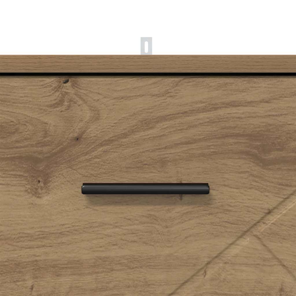 vidaXL Κομοδίνο artisan δρυς 38 x 38 x 66 εκ Επεξεργασμένο ξύλο