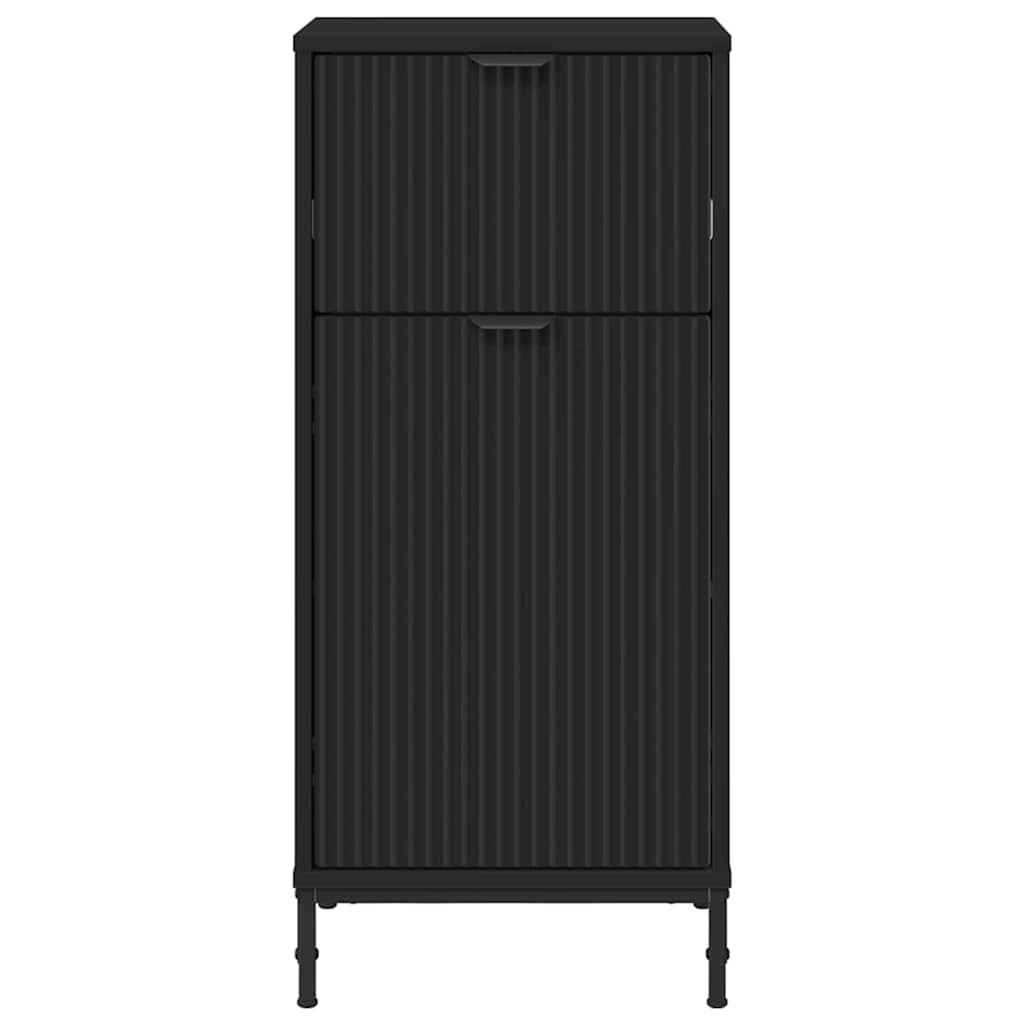 vidaXL Ντουλάπι Μπάνιου Μαύρο 39.5 x 36 x 88 εκ Επεξεργασμένο ξύλο