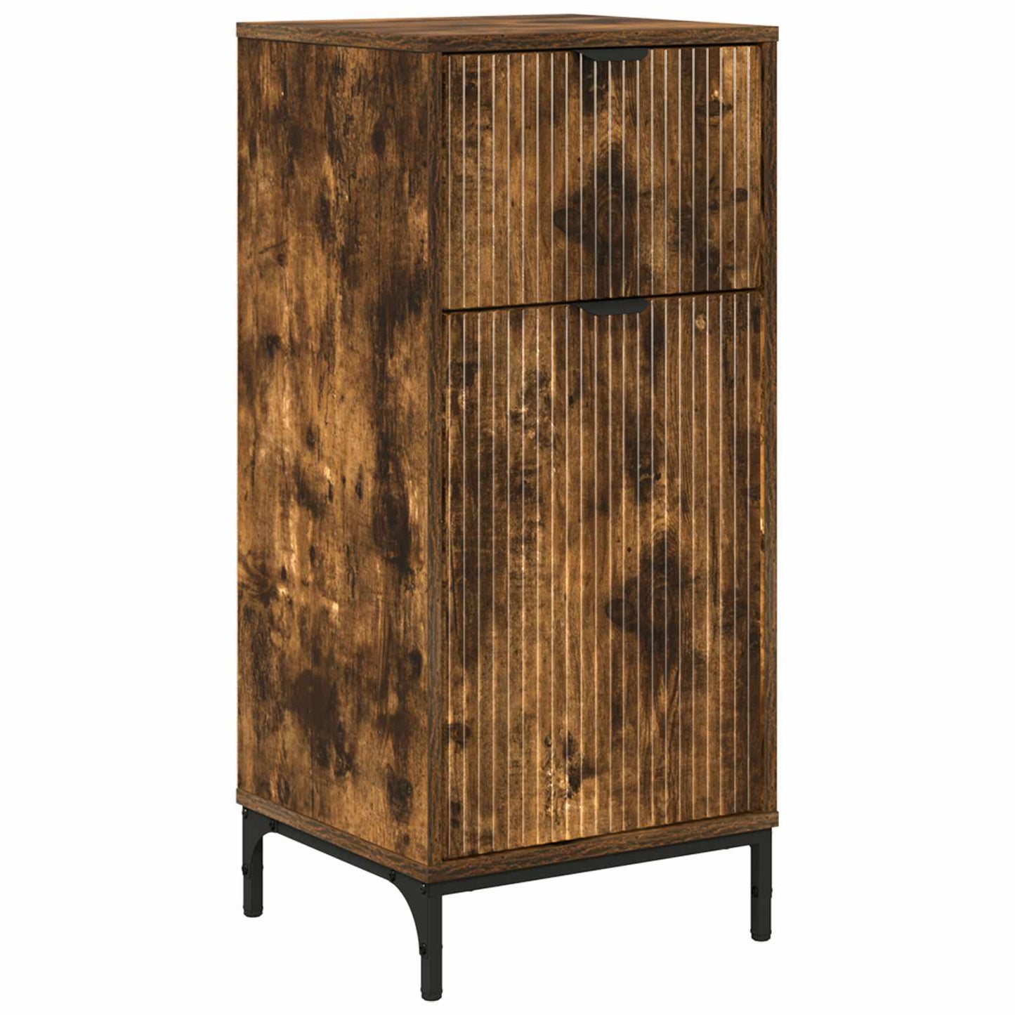 vidaXL Ντουλάπι Μπάνιου Καπνιστό Δρύς 39,5 x 36 x 88 εκ
