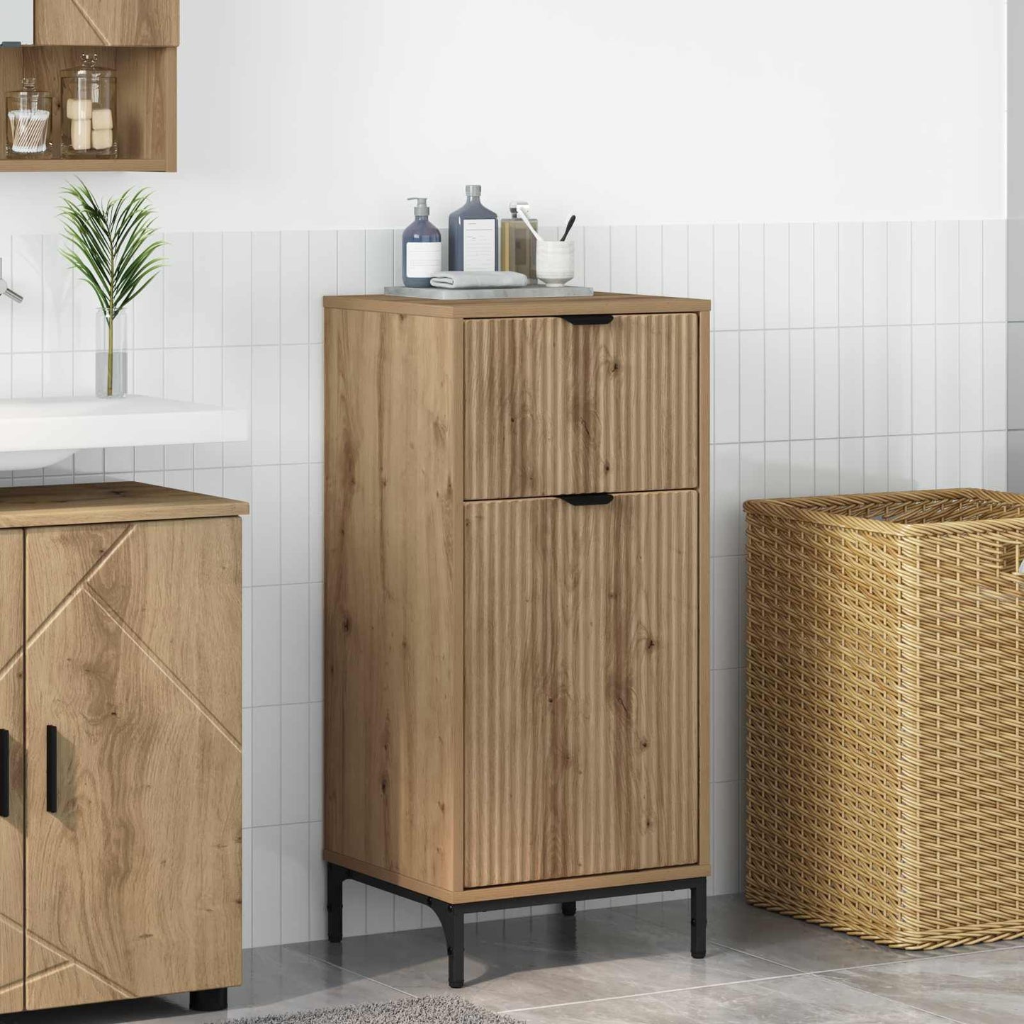 vidaXL Ντουλάπι Μπάνιου Artisan Oak 39,5 x 36 x 88 εκ