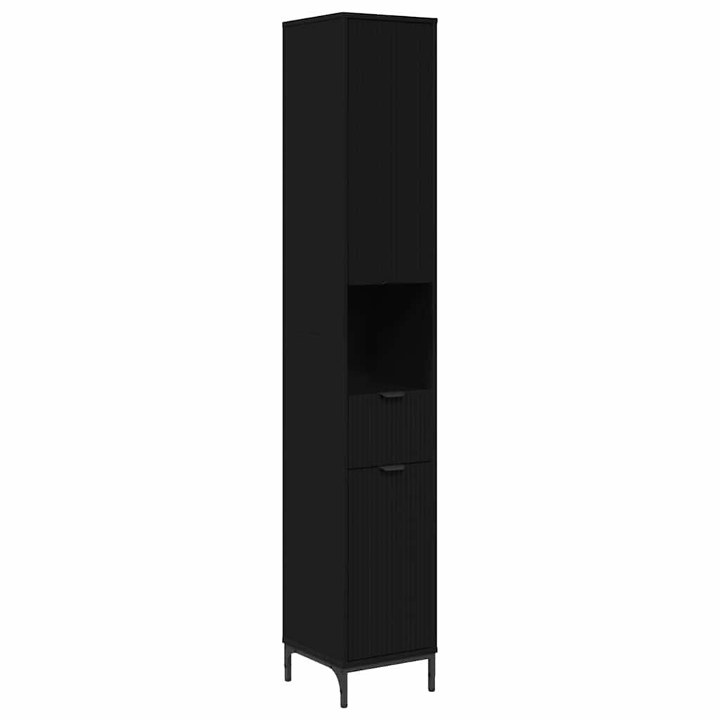 vidaXL Ντουλάπι Μπάνιου Μαύρο 31,5 x 33 x 190 εκ.