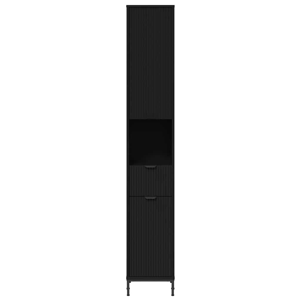 vidaXL Ντουλάπι Μπάνιου Μαύρο 31,5 x 33 x 190 εκ.