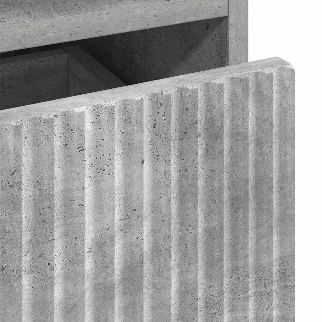 vidaXL Ψηλό ντουλάπι μπάνιου Γκρι σκυροδέματος 31.5 x 33 x 190 εκ.
