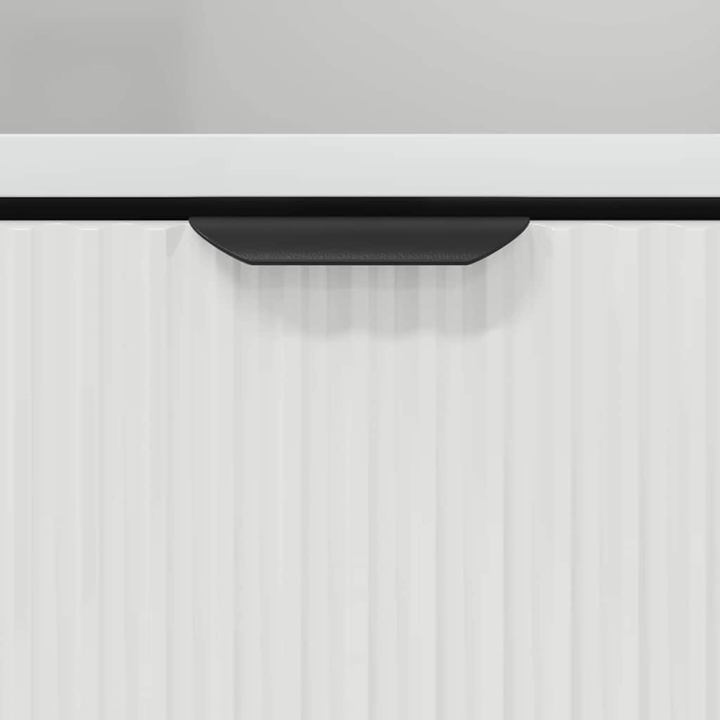 vidaXL Ψηλό ντουλάπι μπάνιου Γυαλιστερό λευκό 31.5 x 33 x 190 εκ.